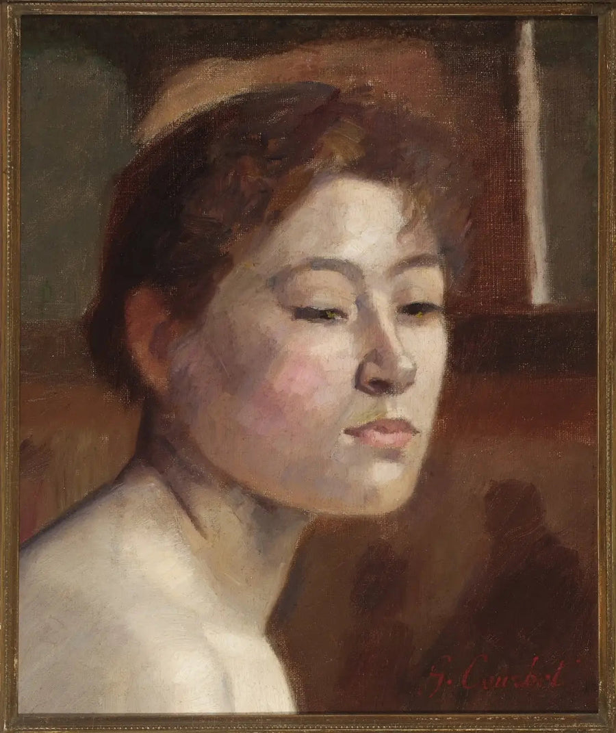 Porträtt av en kvinna - Gustave Courbet