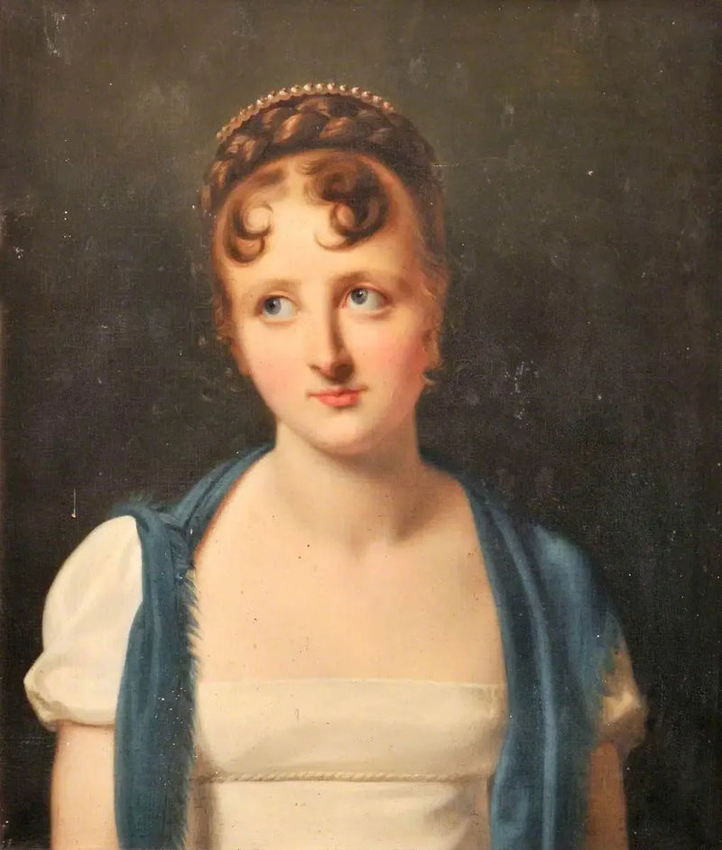 Porträtt av en okänd kvinna - Hippolyte Flandrin