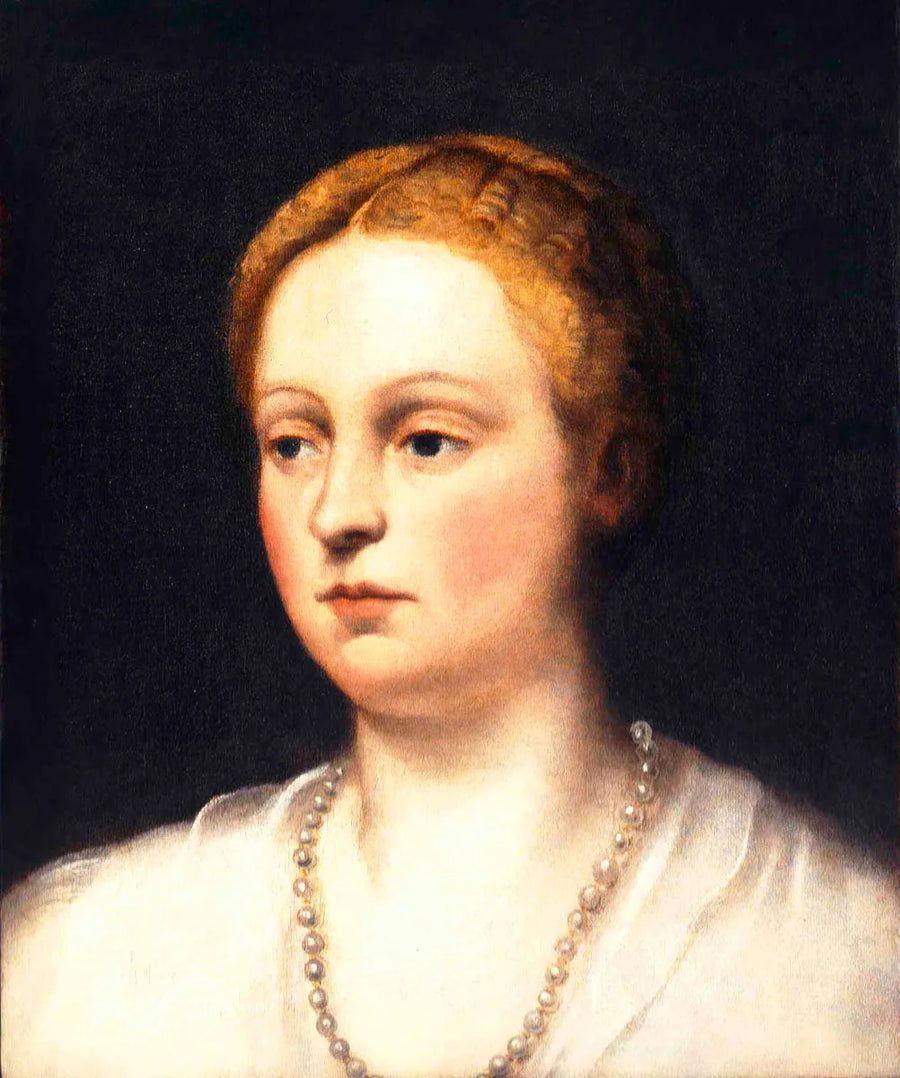 Porträtt av en kvinna - Jacopo Tintoretto