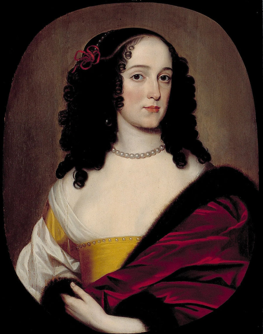 Porträtt av en kvinna, möjligtvis Anna Trajectina van Brederode (1625/26-1672), maka till George Hermann Reinhard, Greve von Wied - Gerrit van Honthorst