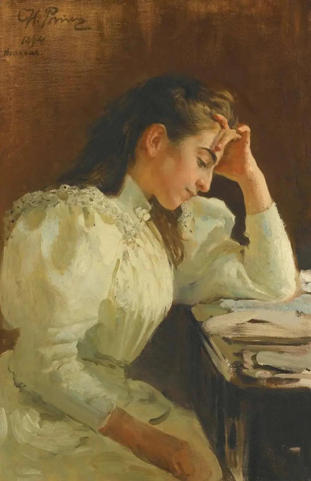 Portrait d'une femme napolitaine - Ilya Repin image 1 reproduction réalisée par Alpha Reproduction