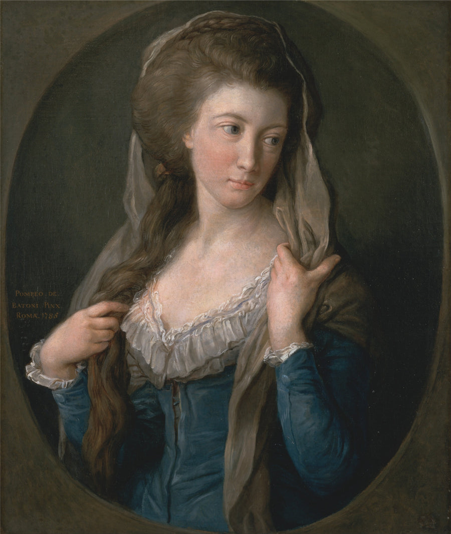 Porträtt av en kvinna, traditionellt identifierad som Margaret Stuart, Lady Hippisley - Pompeo Batoni