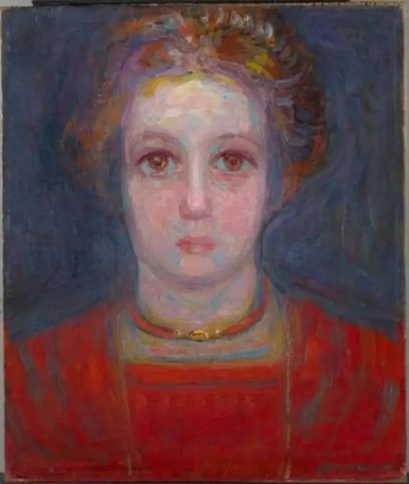 Porträtt av en flicka i rött - Piet Mondrian