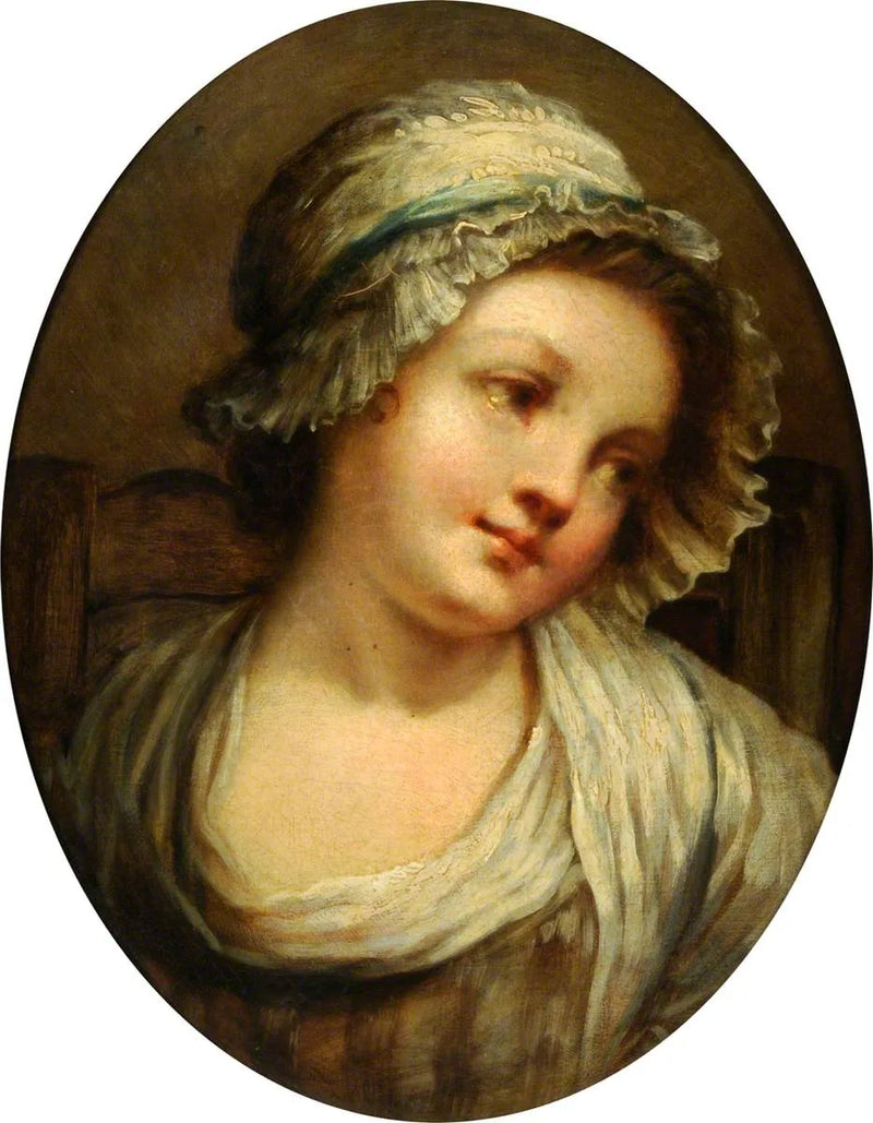 Porträtt av en flicka - Jean-Baptiste Greuze