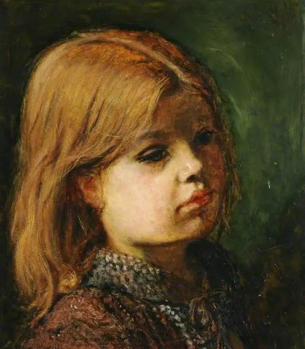 Porträtt av en flicka - John Everett Millais