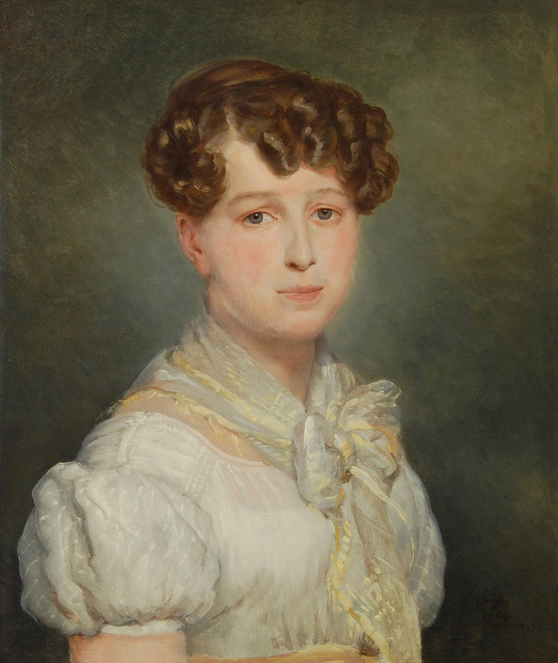 Porträtt av en ung kvinna - Ary Scheffer