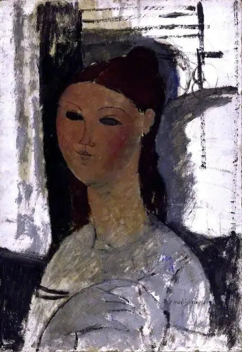 Porträtt av en ung kvinna, sittande - Amedeo Modigliani