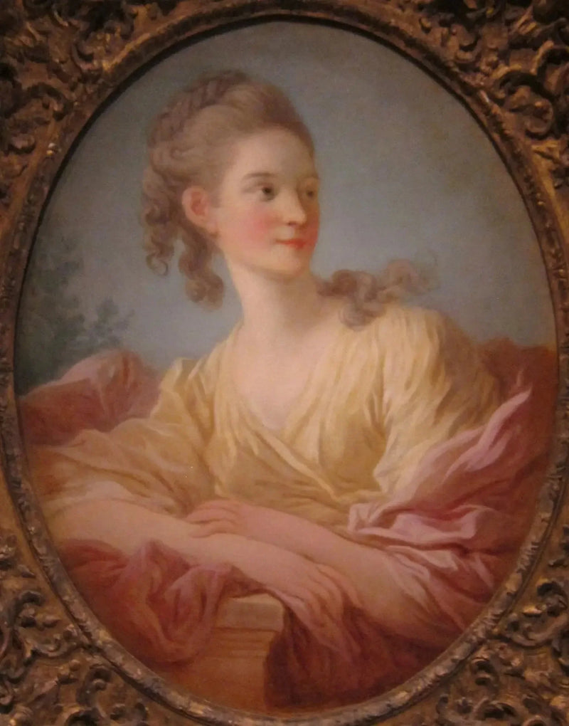 Porträtt av en ung kvinna, kallad Gabrielle de Caraman, markisinna de la Fare - Jean-Honoré Fragonard
