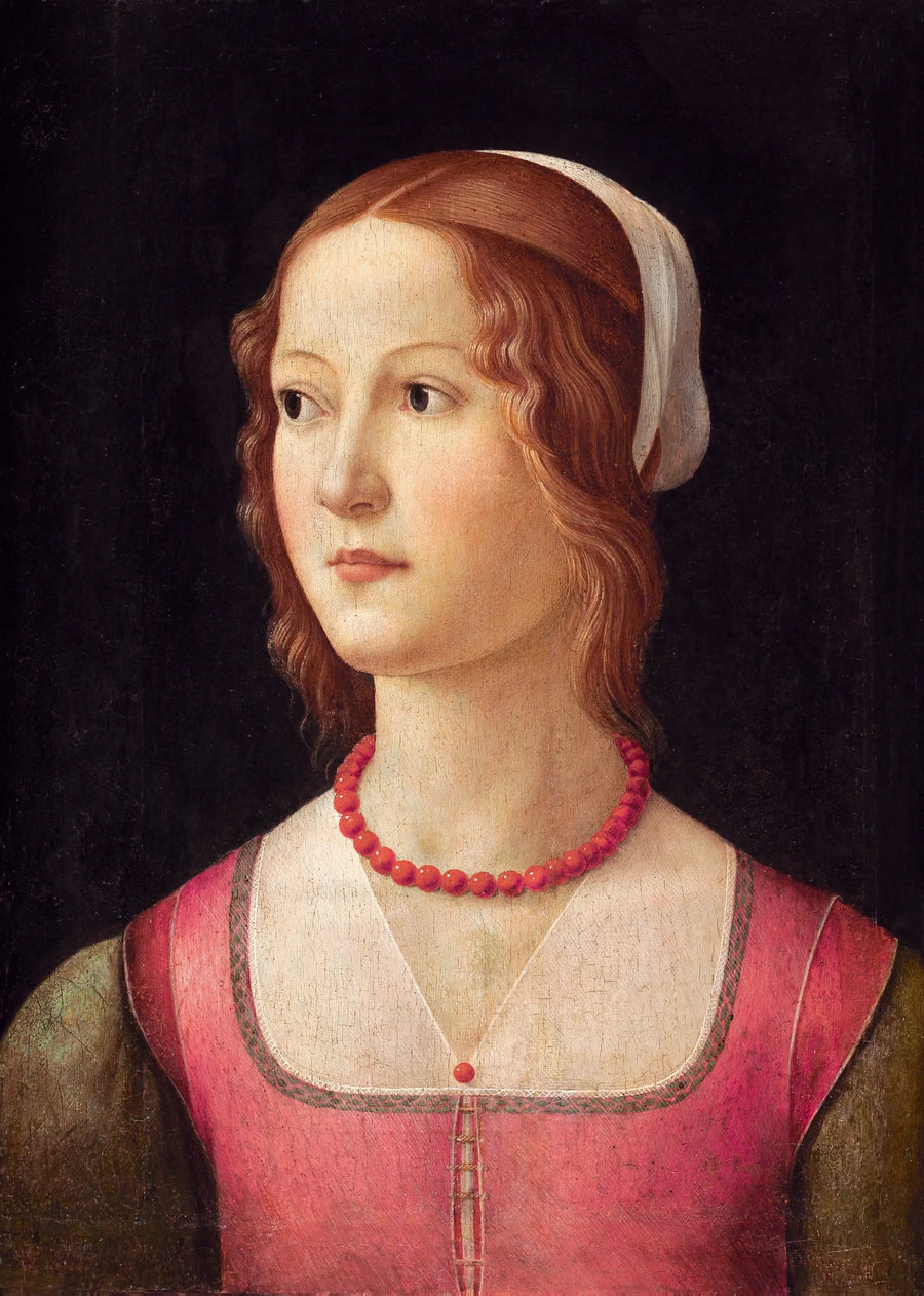Porträtt av en ung kvinna - Domenico Ghirlandaio