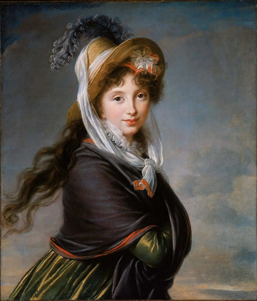 Porträtt av en ung kvinna. - Élisabeth Vigée Le Brun