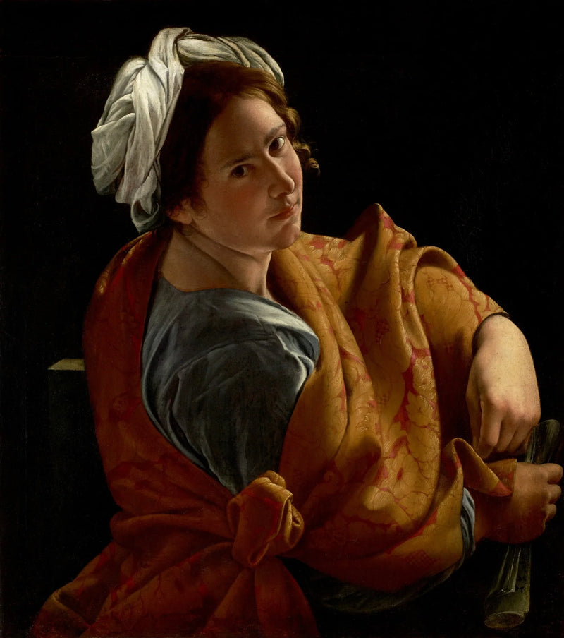 Porträtt av en ung kvinna i sibyllan - Orazio Gentileschi