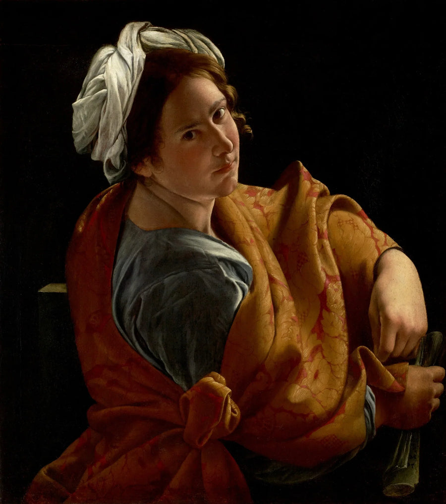 Porträtt av en ung kvinna i sibyllan - Orazio Gentileschi