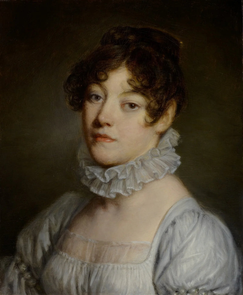 Porträtt av en ung kvinna - Jean-Baptiste Greuze