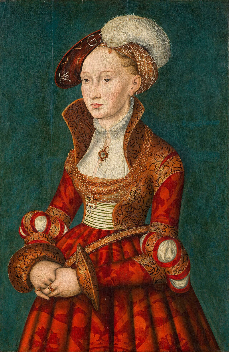 Porträtt av en ung kvinna - Lucas Cranach den äldre