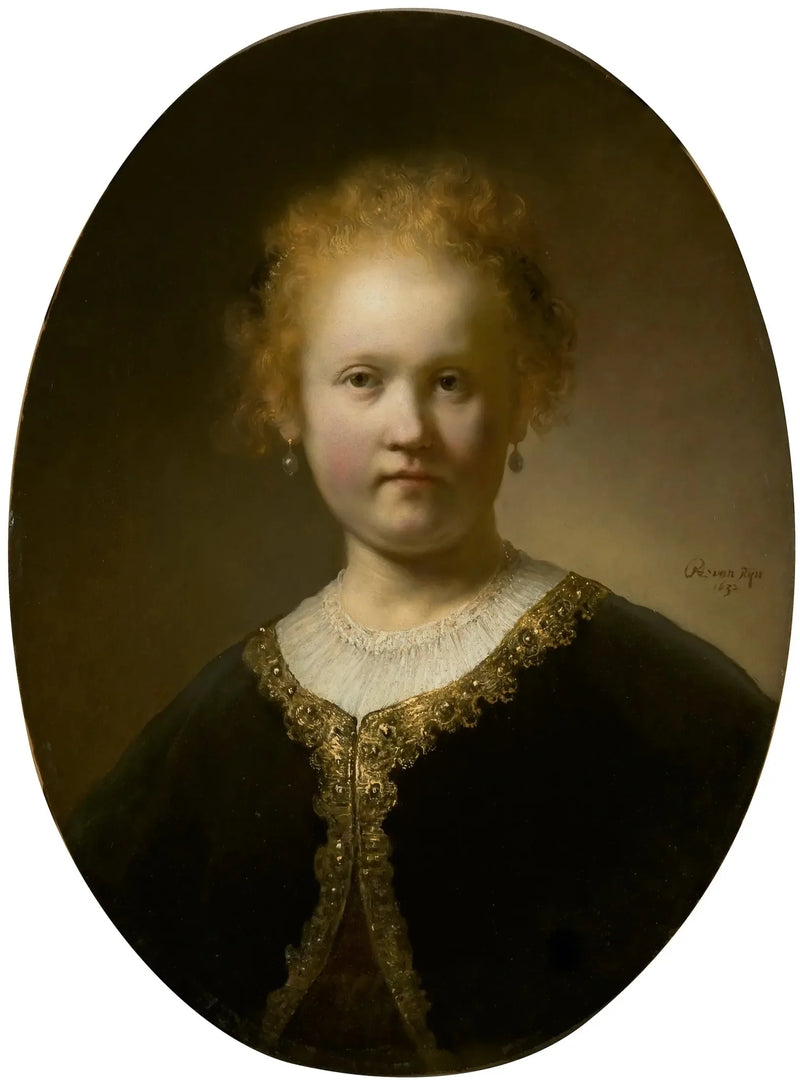 Porträtt av en ung kvinna - Rembrandt
