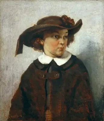 Porträtt av en ung flicka - Gustave Courbet