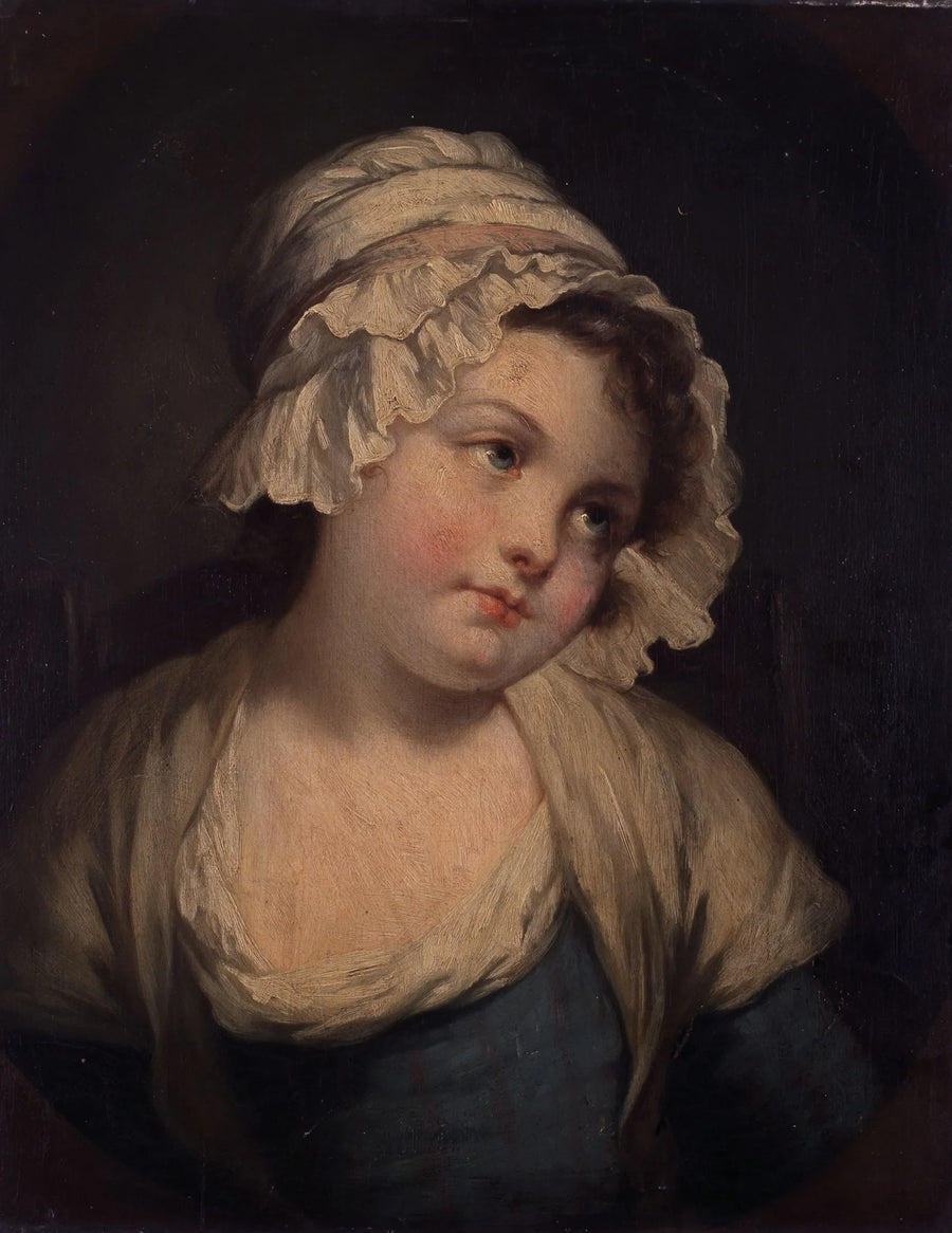 Porträtt av en ung flicka - Jean-Baptiste Greuze