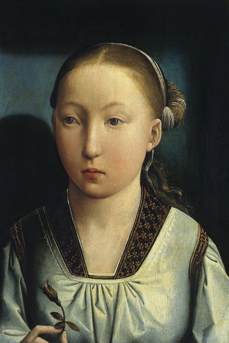 Porträtt av en ung flicka - Juan de Flandes
