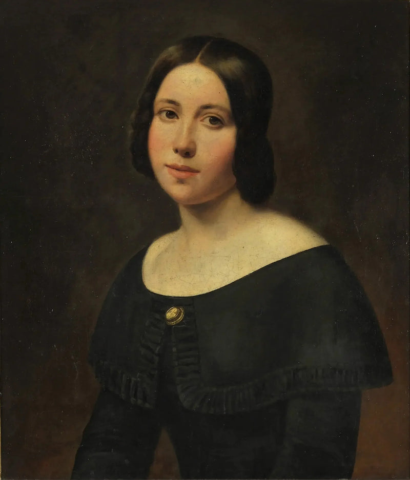 Porträtt av en ung flicka - Ludwig Knaus