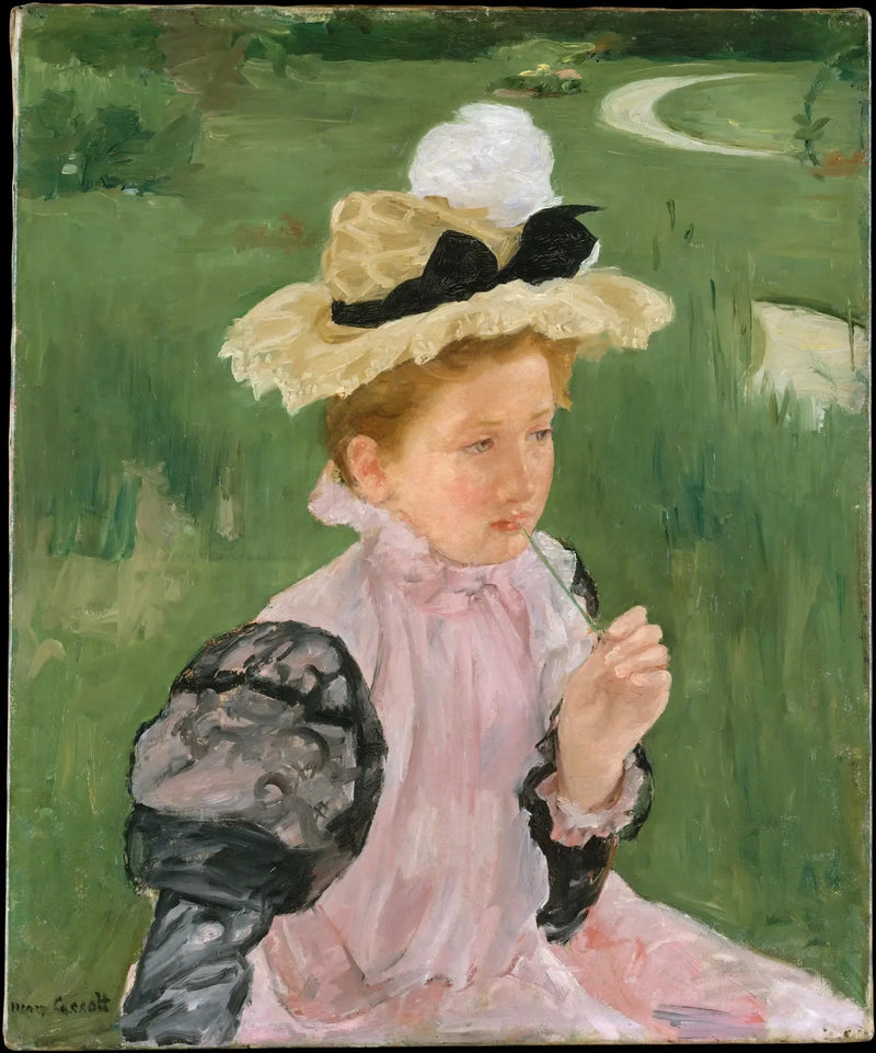 Porträtt av en ung flicka - Mary Cassatt