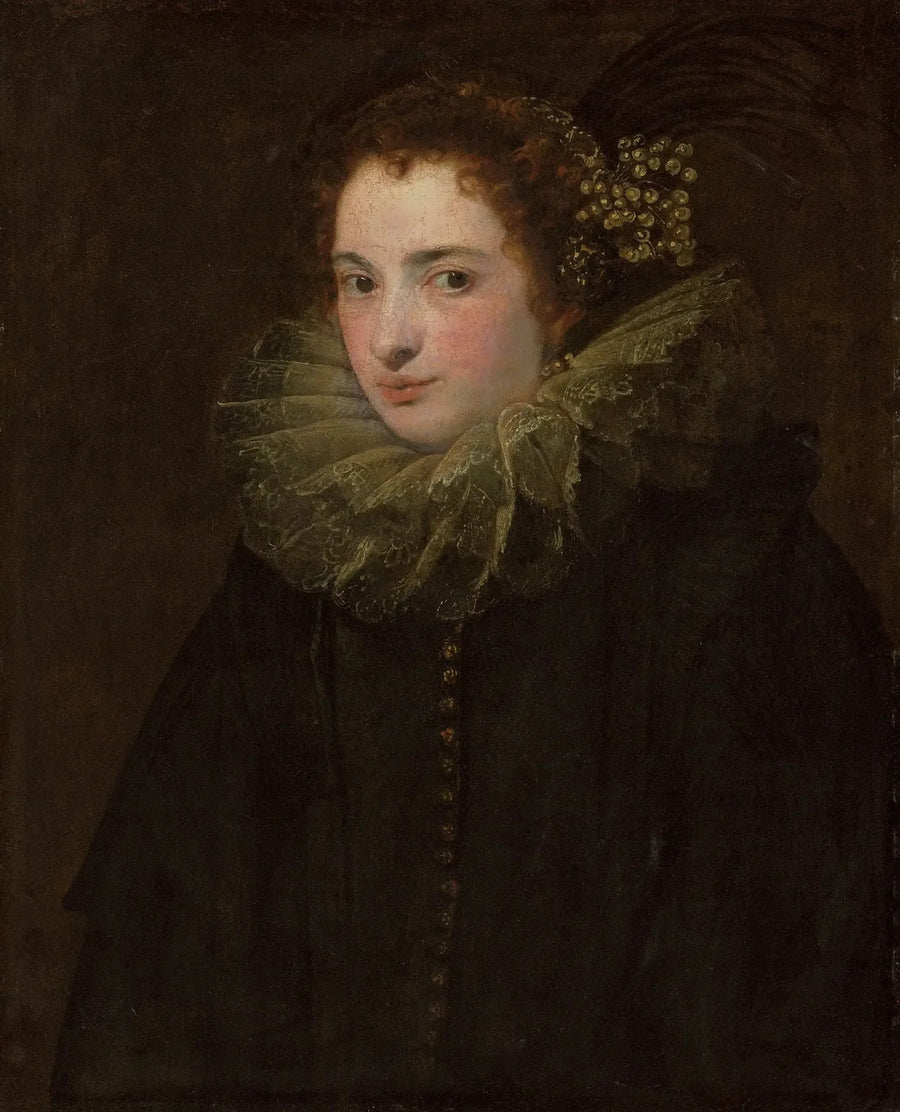 Porträtt av en adelskvinna - Antoine van Dyck