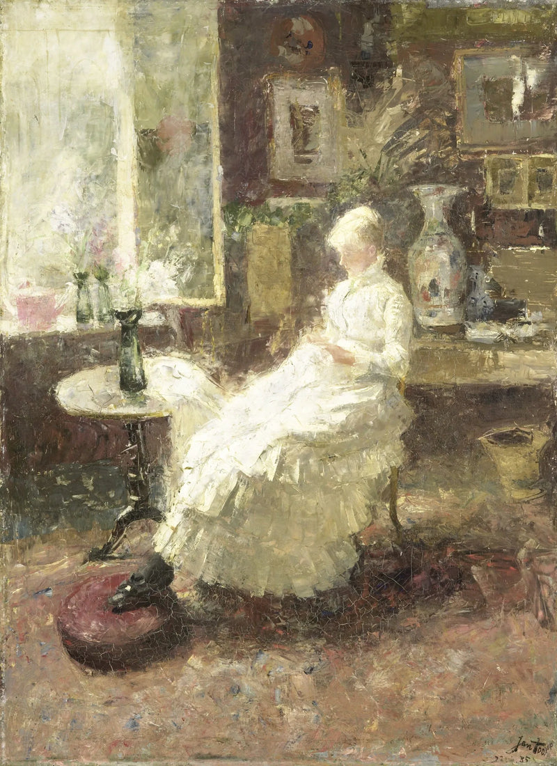 Porträtt av Annie Toorop-Hall i Lissadell, Surrey - Jan Toorop