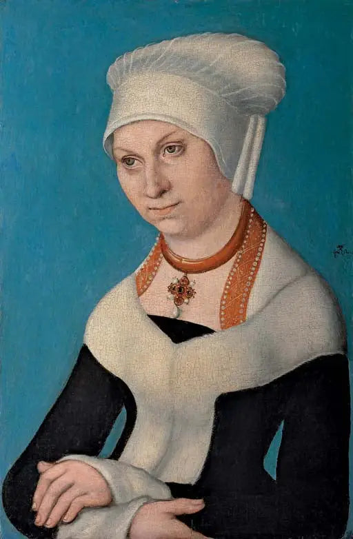 Porträtt av Barbara, hertiginna av Sachsen (1471-1539) - Lucas Cranach den äldre