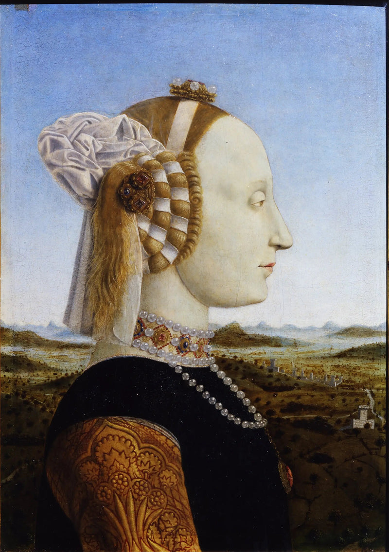 Porträtt av Battista Sforza - Piero della Francesca