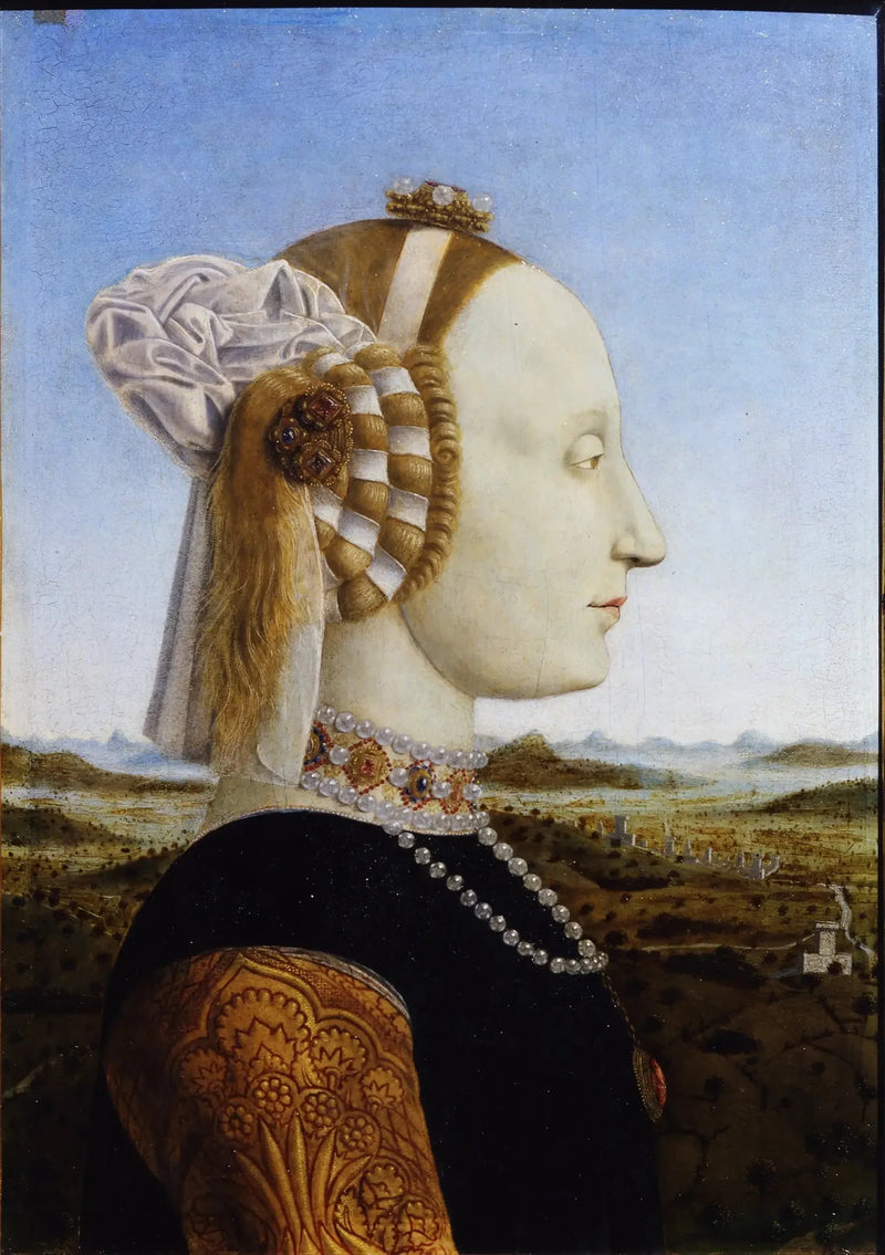 Porträtt av Battista Sforza - Piero della Francesca