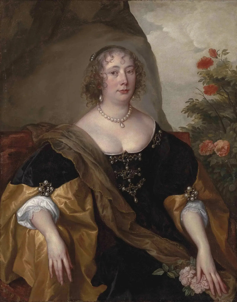 Porträtt av Beatrice, grevinna av Oxford - Antoine van Dyck