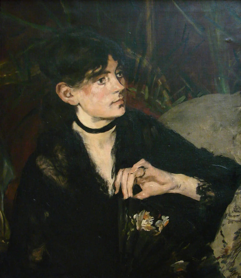 Porträtt av Berthe Morisot med fläkt - Édouard Manet