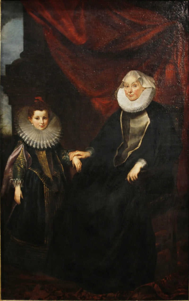 Porträtt av Bianca Spinola Imperiale (1554-1622) och hennes systerdotter Maddalena Imperiale - Peter Paul Rubens