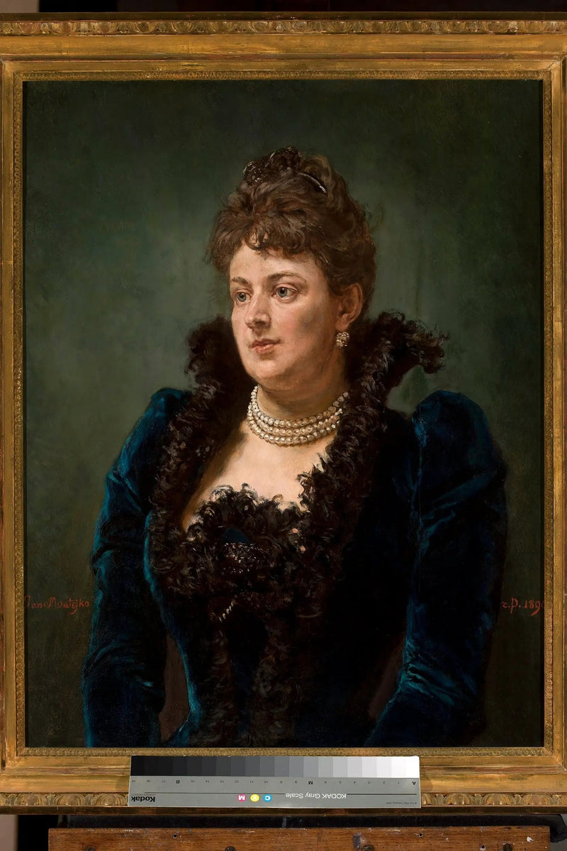 Porträtt av Bona Ossowiecka - Jan Matejko