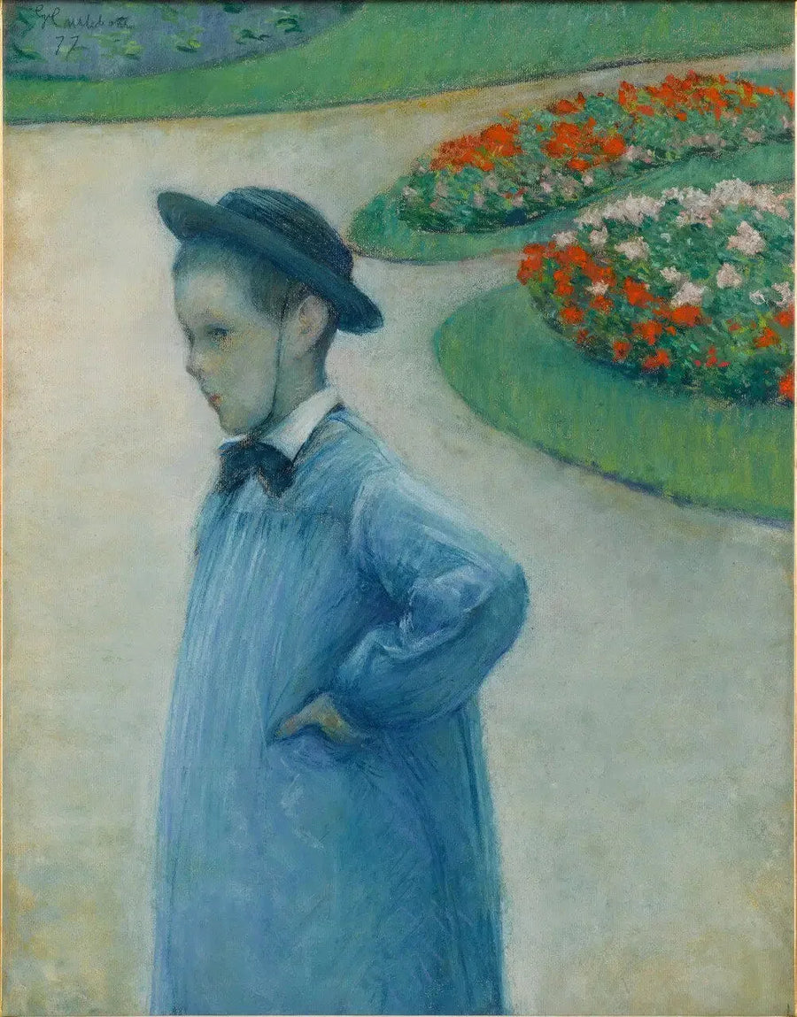 Porträtt av Camille Daurelle i Yerres trädgård - Gustave Caillebotte