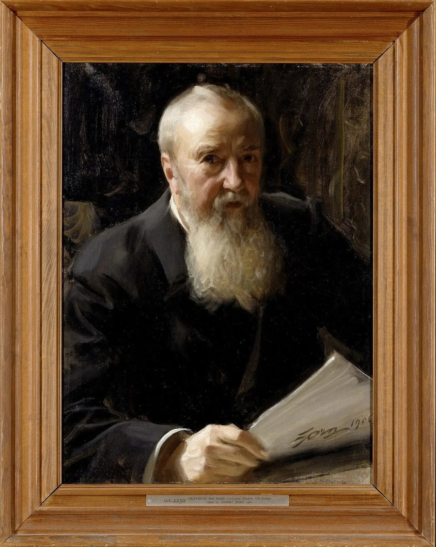 Porträtt av Carl Fredrik Liljevalch - Anders Zorn