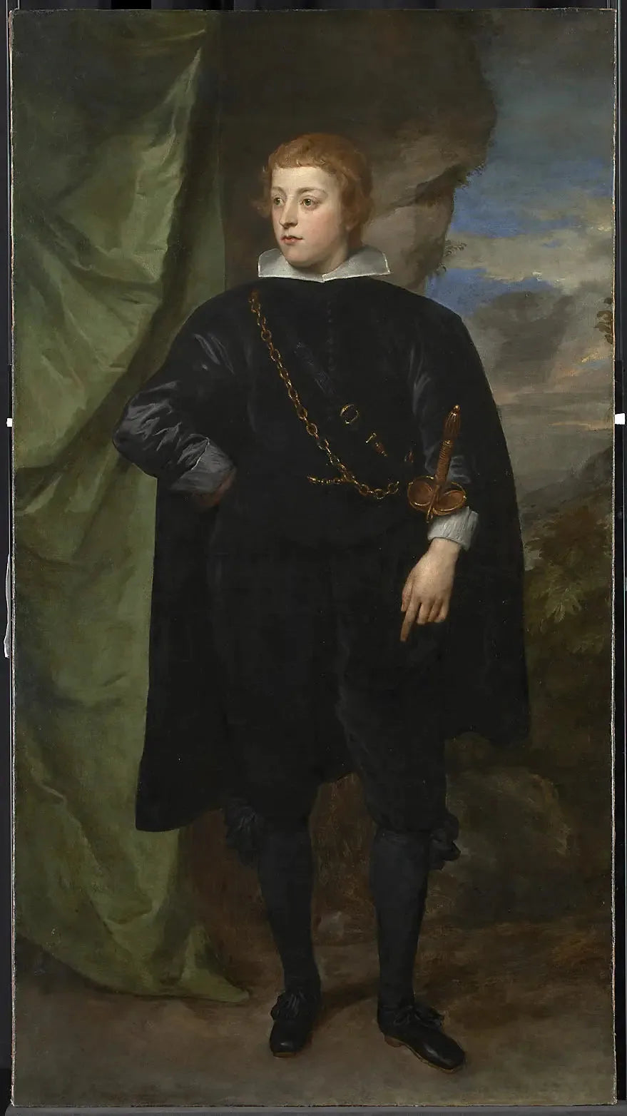 Porträtt av Carlo Emanuele d'Este, markis av Borgomanero (1622-1695) - Antoine van Dyck