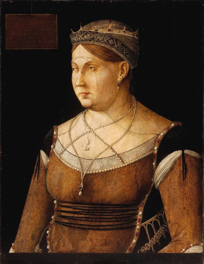 Porträtt av Catherine Cornaro, Cyperns drottning - Gentile Bellini