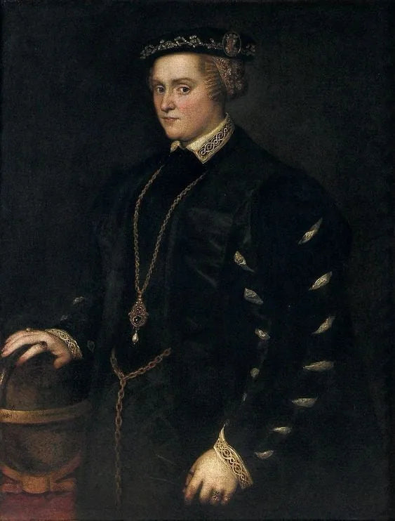 Porträtt av Catherine av Österrike (1533-1572), drottning av Polen - Jacopo Tintoretto
