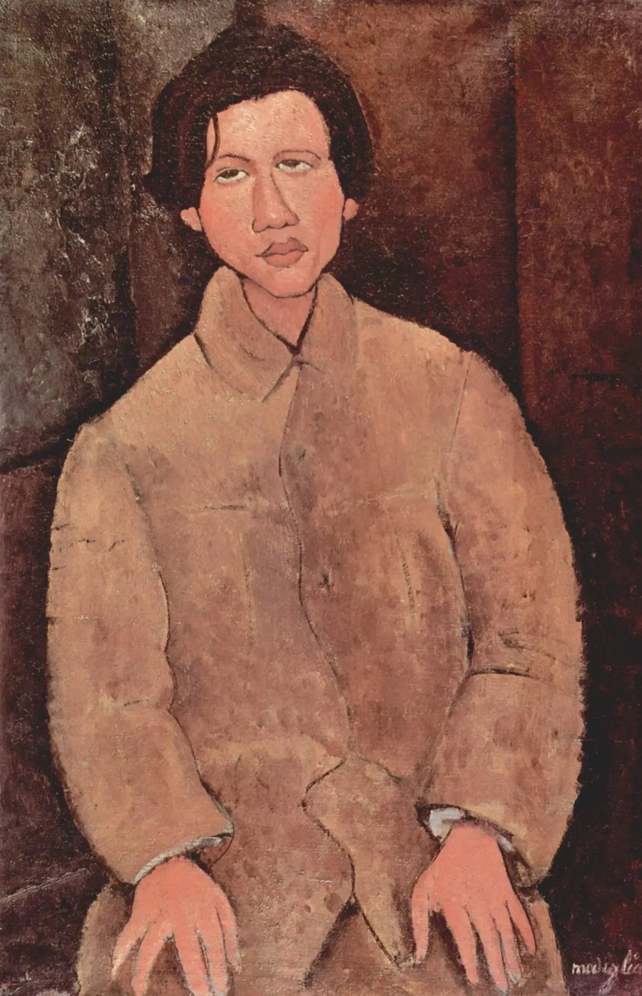 Porträtt av Chaïm Soutine - Amedeo Modigliani