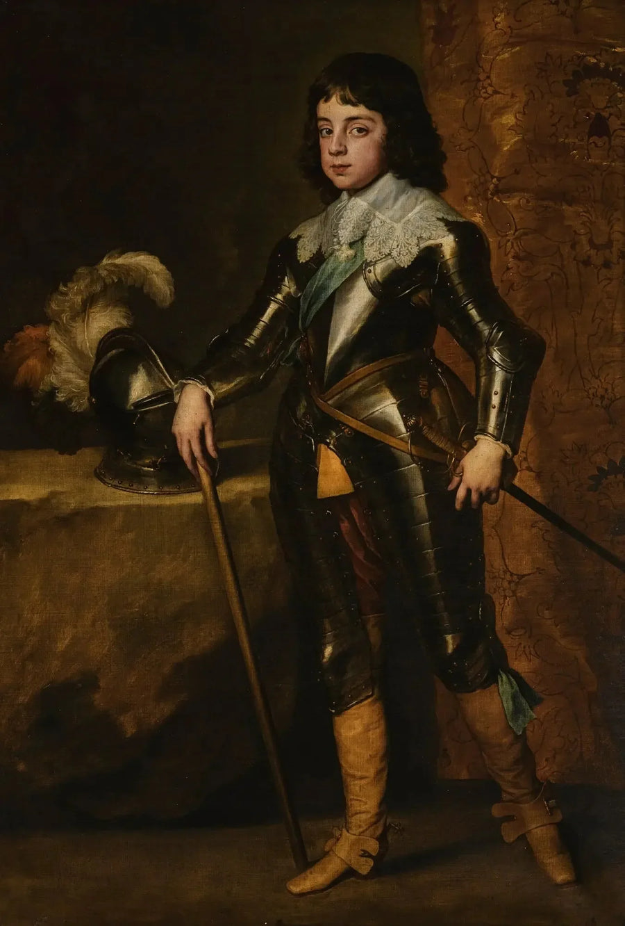 Porträtt av Karl II som prins av Wales - Antoine van Dyck