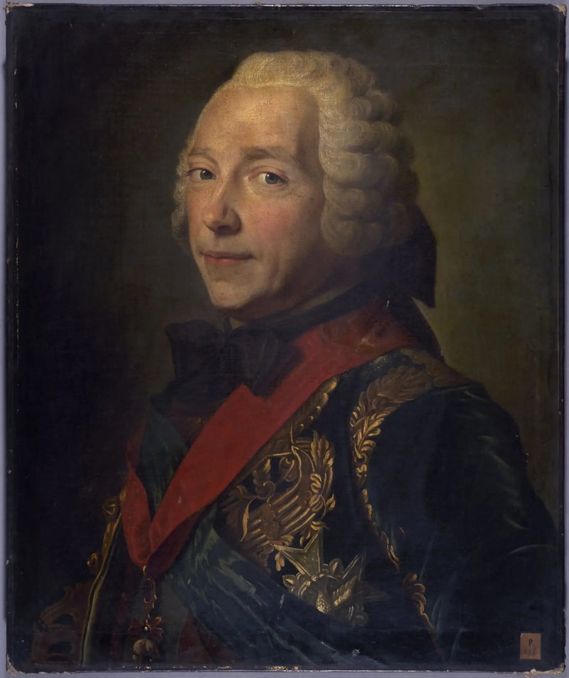 Porträtt av Charles-Louis-Auguste Fouquet, hertig av Belle-Isle (1684-1761), marskalk av Frankrike - Maurice-Quentin de La Tour