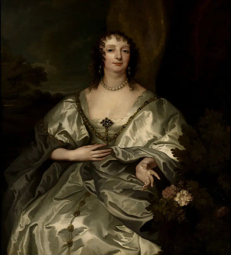 Porträtt av Charlotte de la Trémoïlle, Lady Strange, framtida grevinna av Derby (1599-1664) - Antoine van Dyck