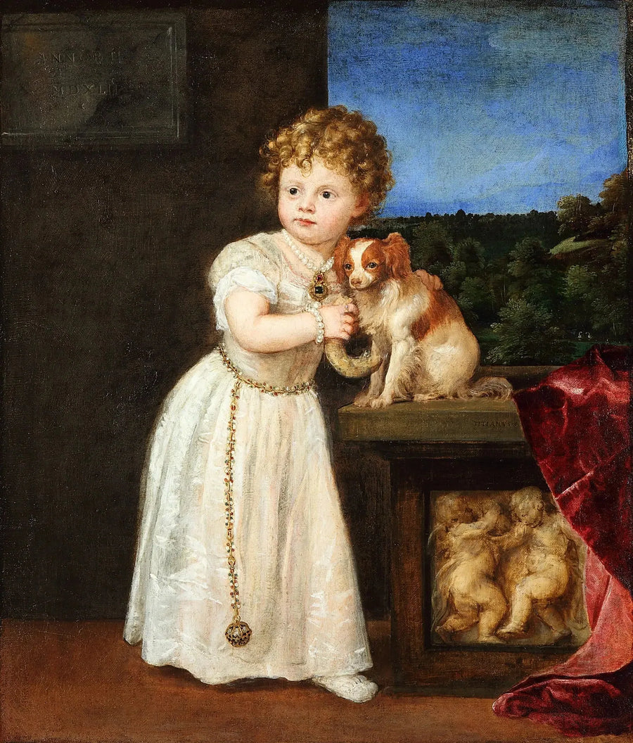 Porträtt av Clarissa Strozzi - Titian
