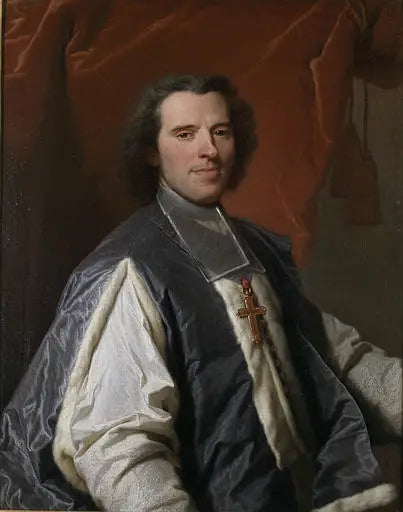 Porträtt av Claude de Rouvroy de Saint-Simon, biskop av Metz - Hyacinthe Rigaud