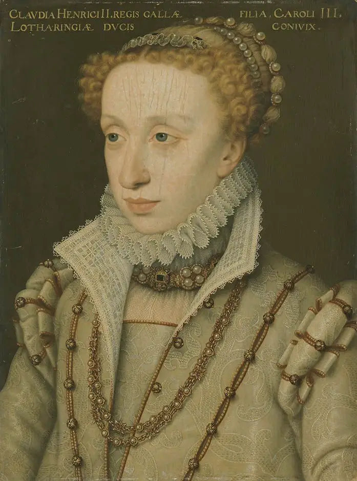 Porträtt av Claudia de Valois (1547-1575) - François Clouet