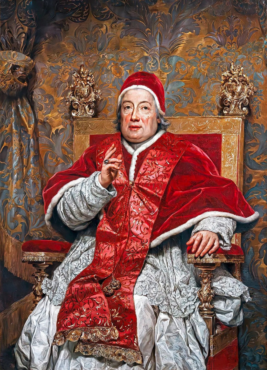 Porträtt av Clément XIII Rezzonico - Anton Raphael Mengs