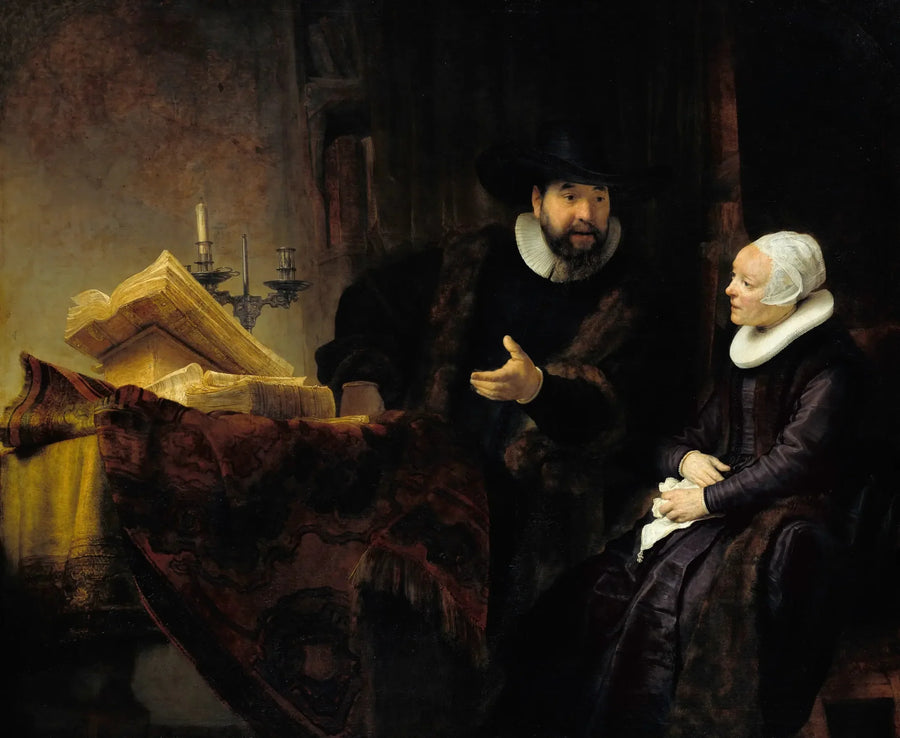 Porträtt av Cornelis Claeszoon Anslo och hans fru Aaltje Schouten - Rembrandt