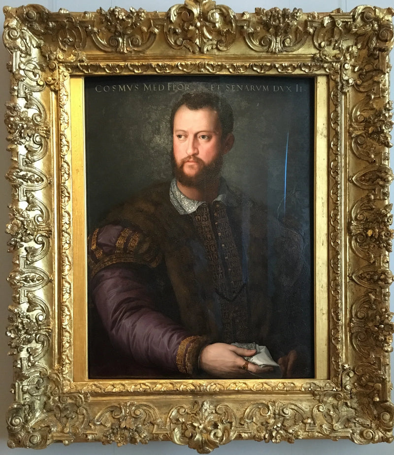 Porträtt av Cosme I av Medici. - Bronzino