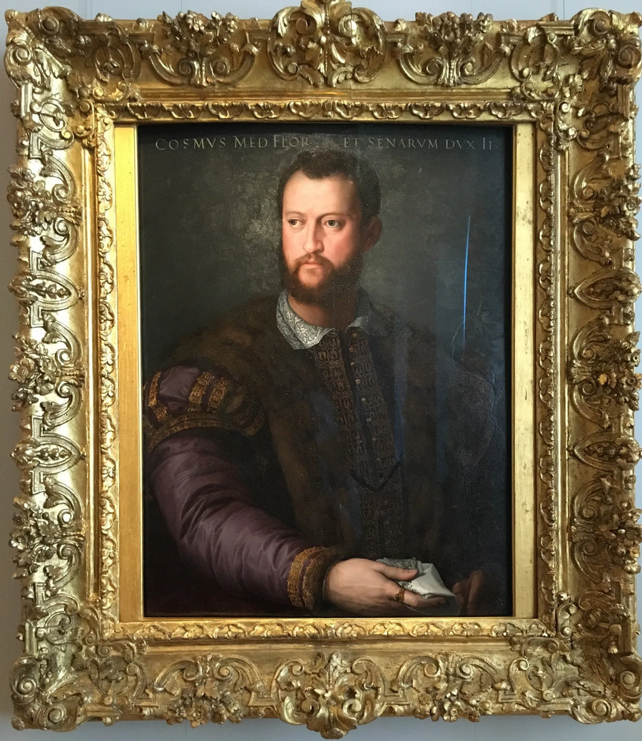 Porträtt av Cosme I av Medici. - Bronzino
