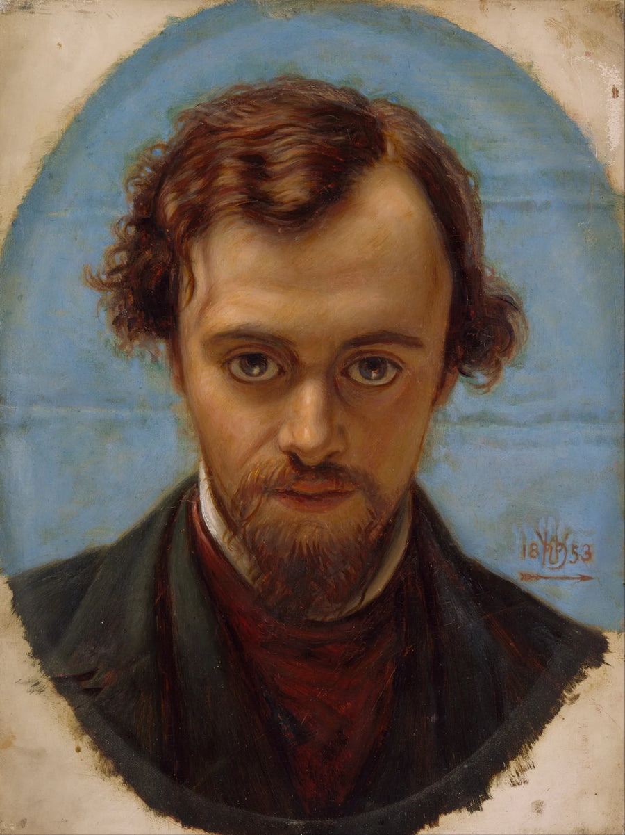 Porträtt av Dante Gabriel Rossetti vid 22 års ålder - William Holman Hunt